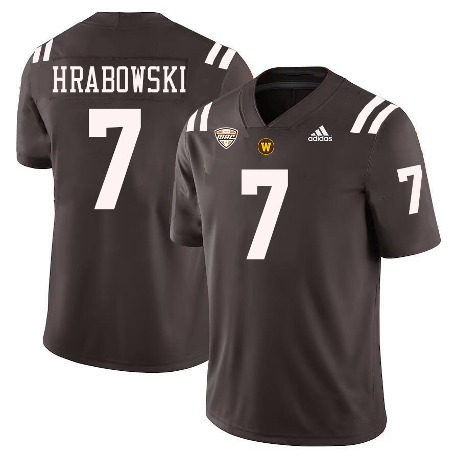 #7 Mareyohn Hrabowski Western Michigan Broncos College Football Jerseys Stitched-Brown